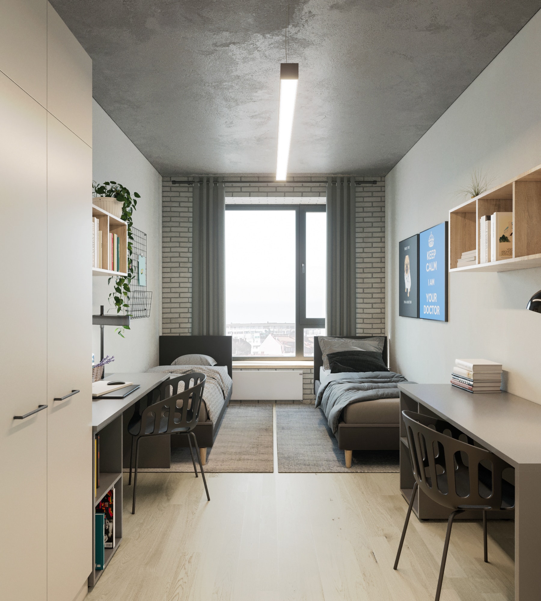 Shed Coliving Vilnius Twin studio separate