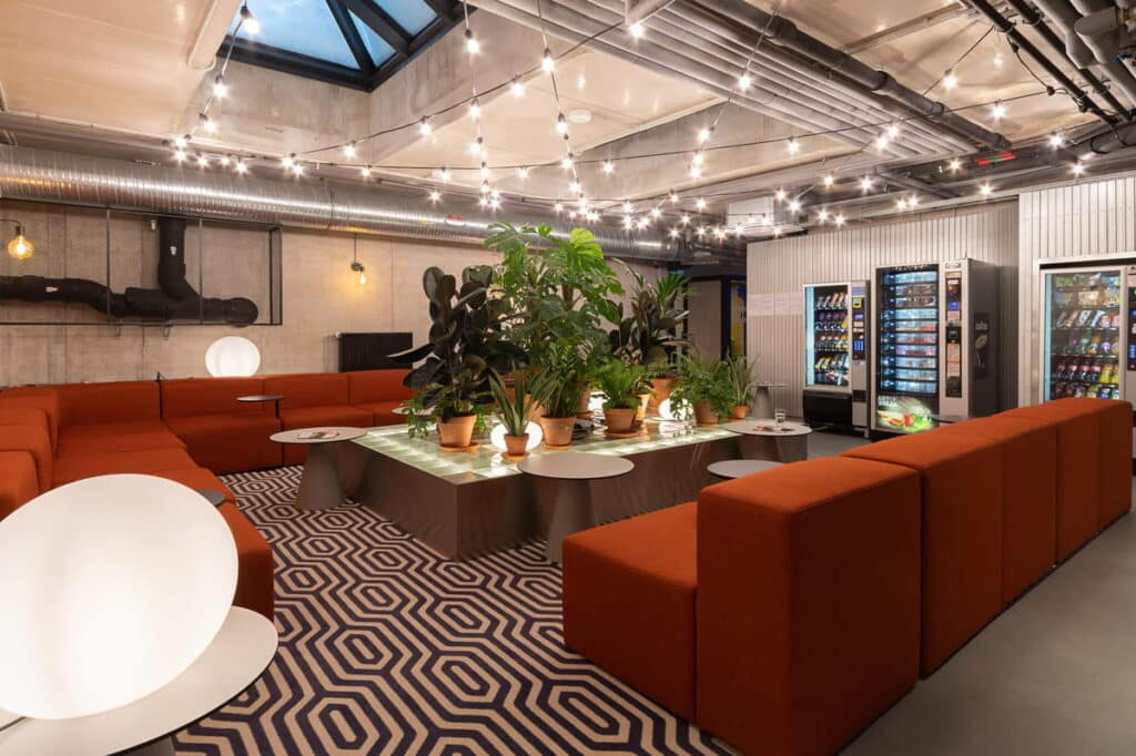 Shared living room at Shed Coliving Riga